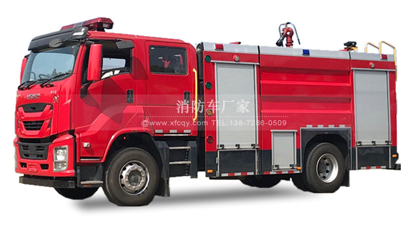 五十铃7吨水罐消防车图片